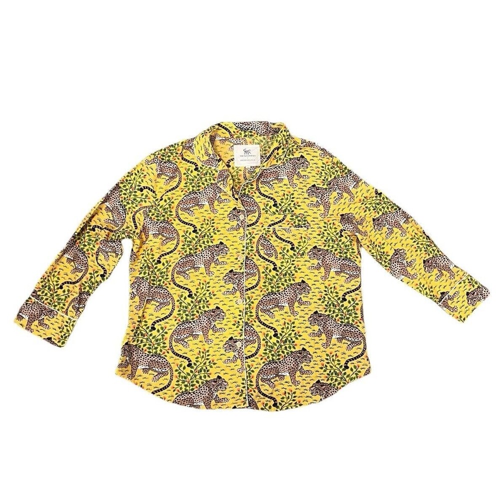 Yellow Floral Print Pajama Set